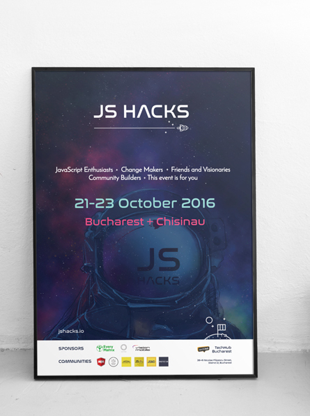 identitate brand JSHacks Bucuresti